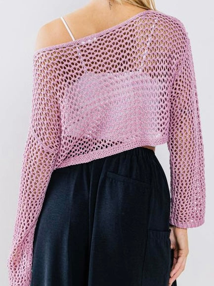 Mauve Crochet Top