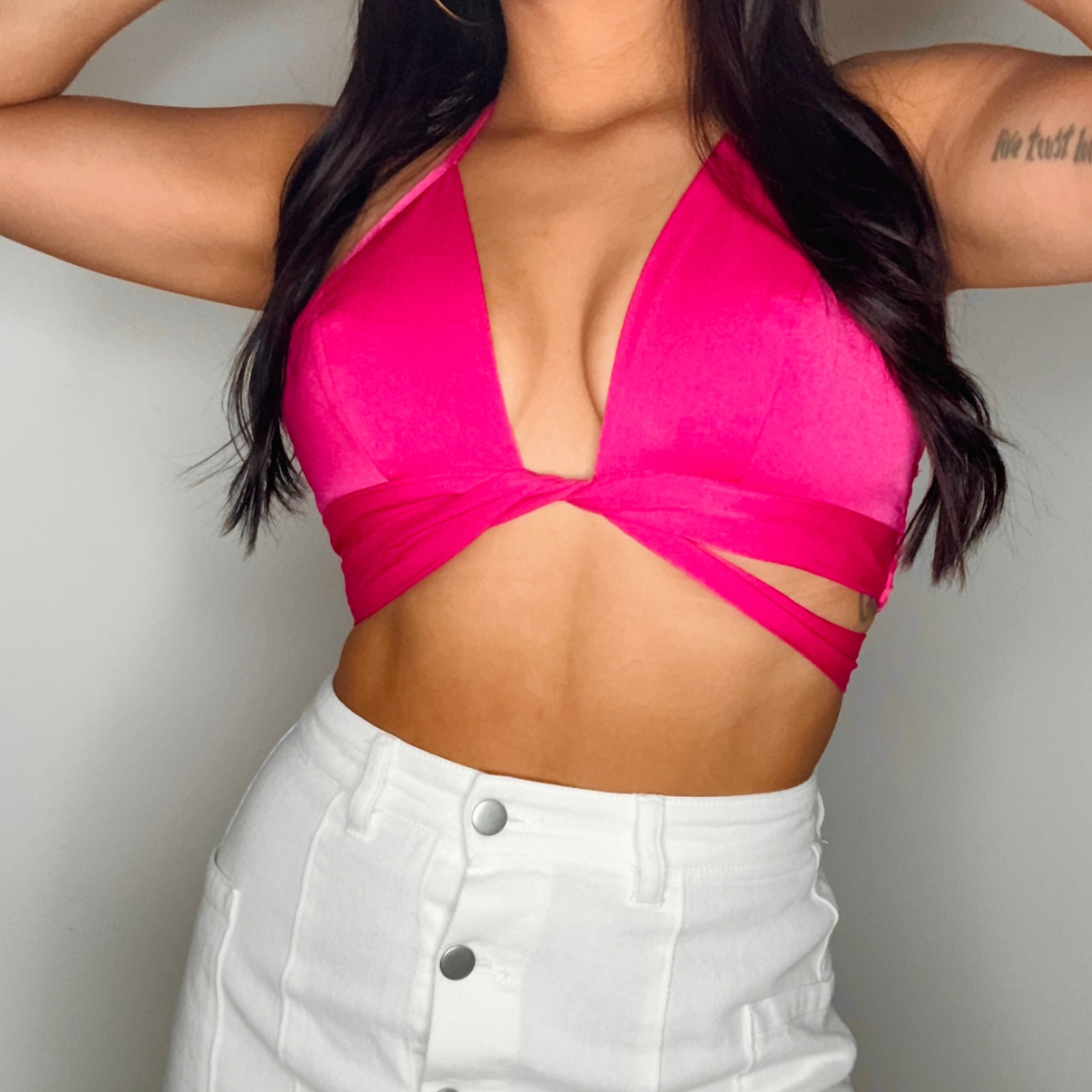 Fuchsia Crop Top