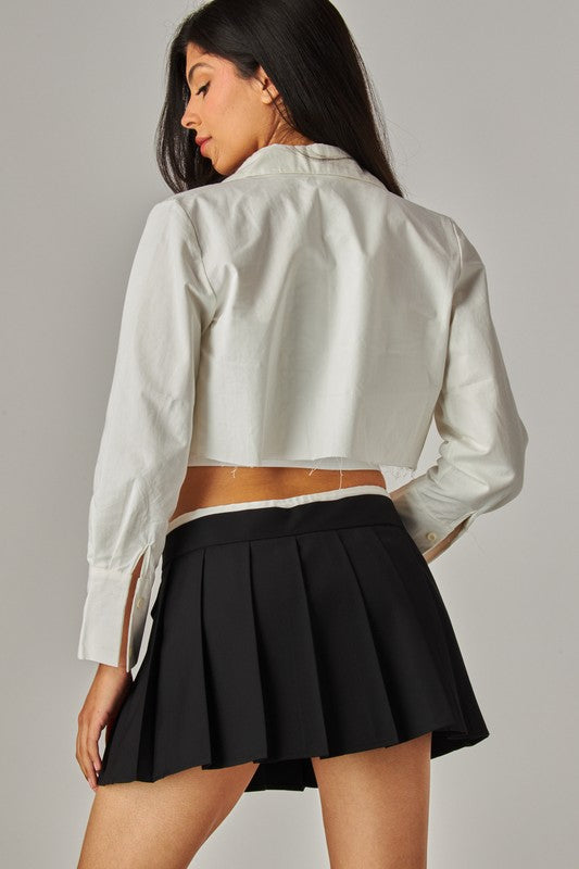 Black Pleated Skort