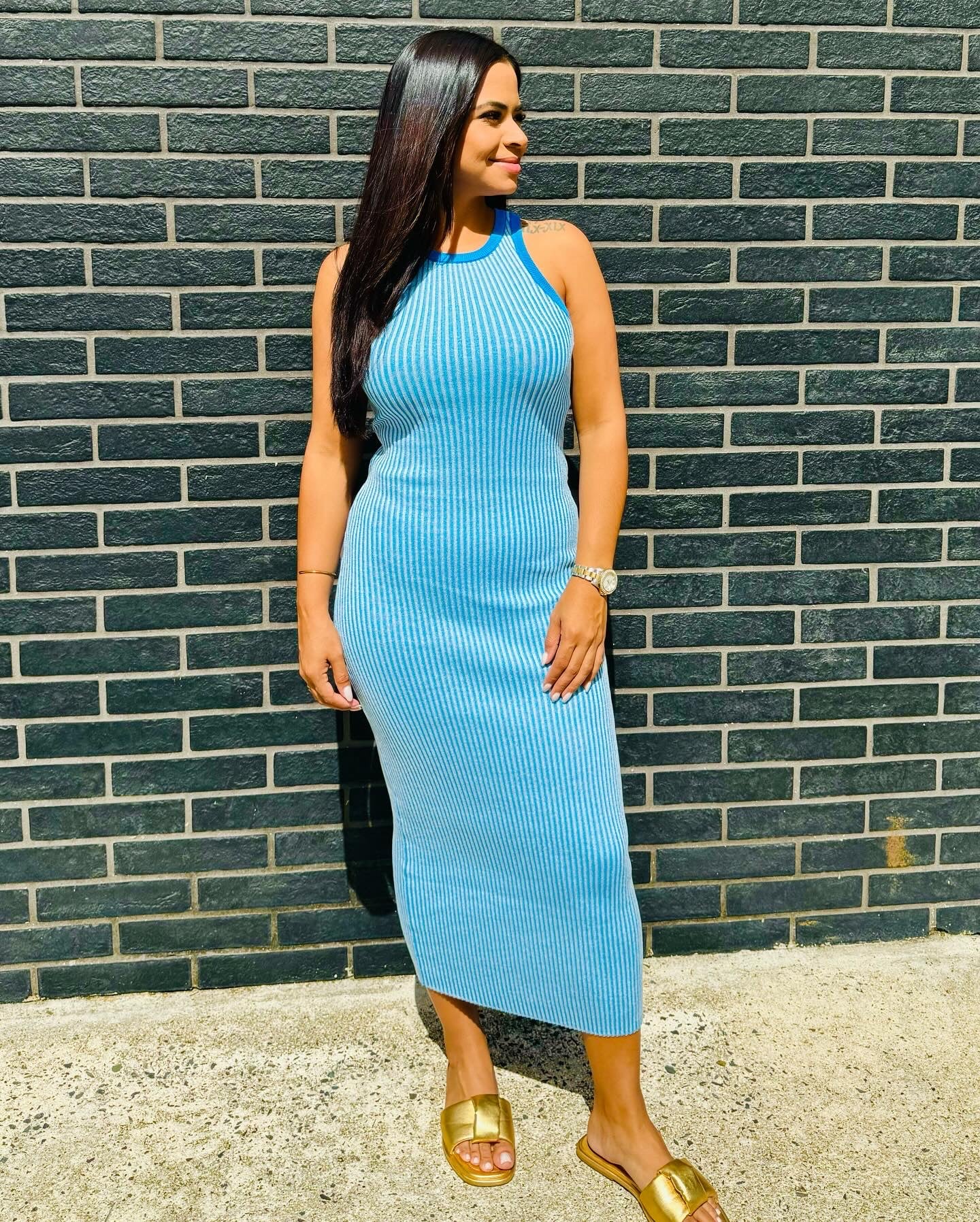 Blue Sweater Dress