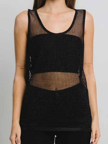 Black Metallic Top
