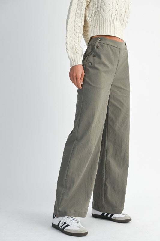Olive Straight Pants (PRE-ORDER 08/29/25)