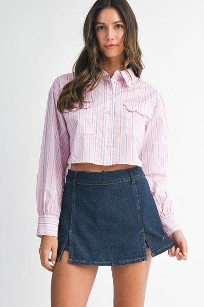 Pink Cloud Striped Shirt (PRE-ORDER 08/29/25)