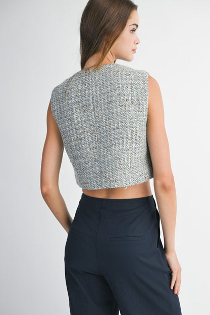 Blue Crop Vest (PRE-ORDER 08/29/25)