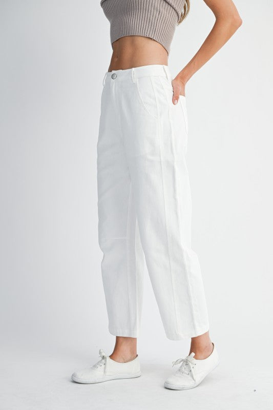 White Barrel Jeans