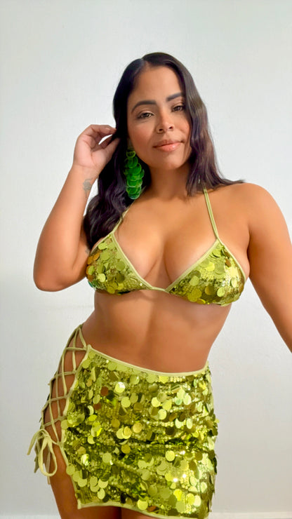 Green Sequins Set