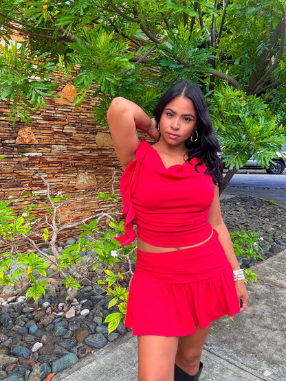 Red Mini Skirt