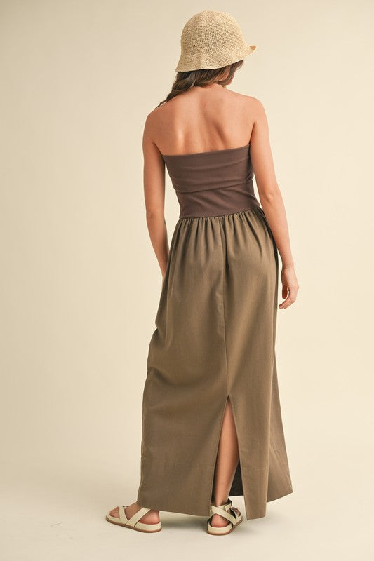 Mocha Linen Dress