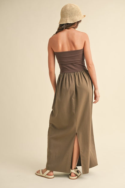 Mocha Linen Dress