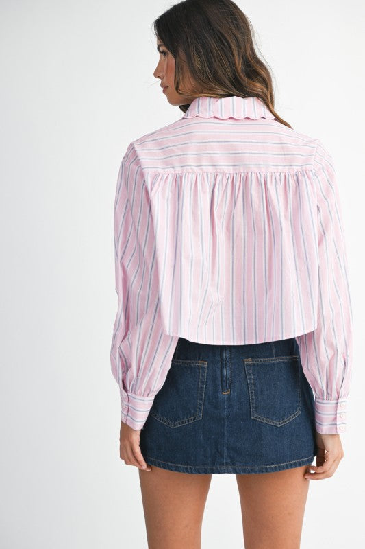 Pink Cloud Striped Shirt (PRE-ORDER 08/29/25)