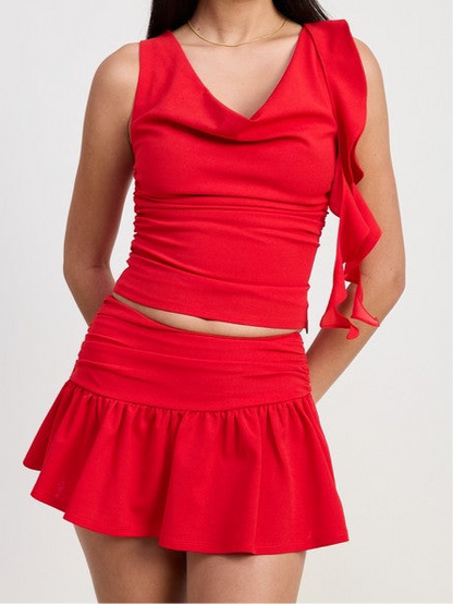 Red Mini Skirt