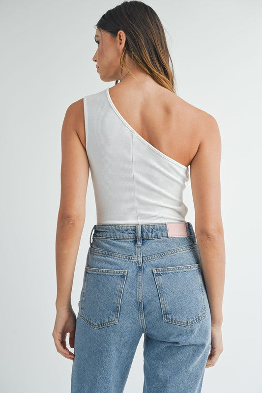 White Cutout Bodysuit