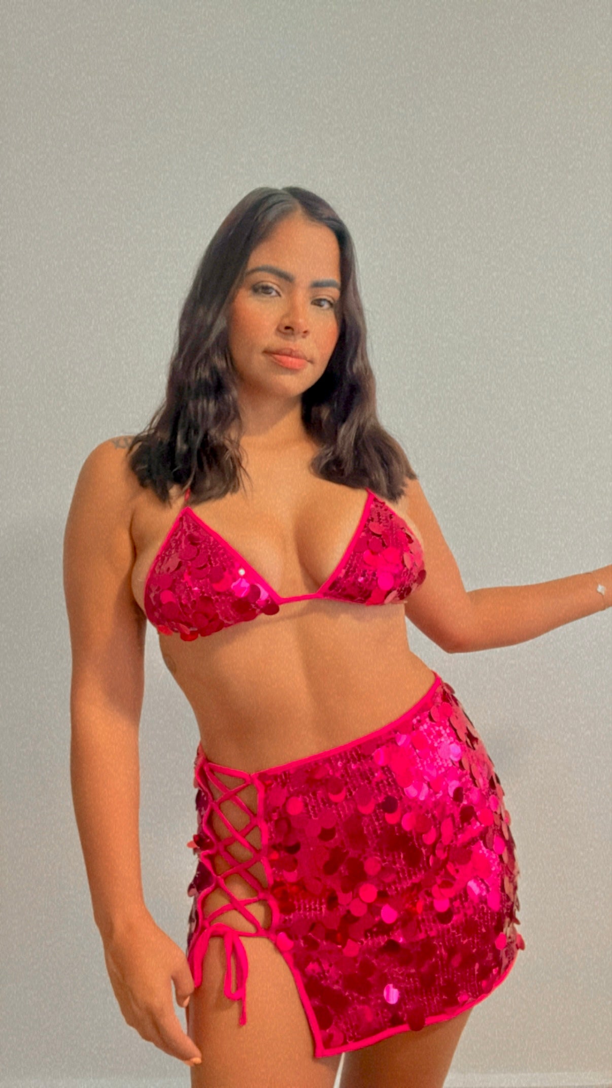 Pink Sequins Set