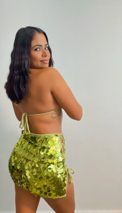 Green Sequins Set