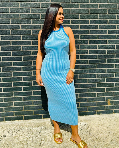 Blue Sweater Dress