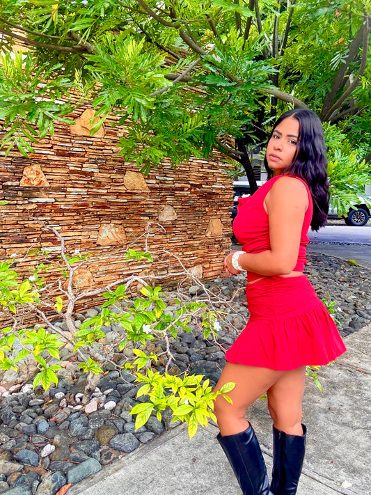 Red Mini Skirt