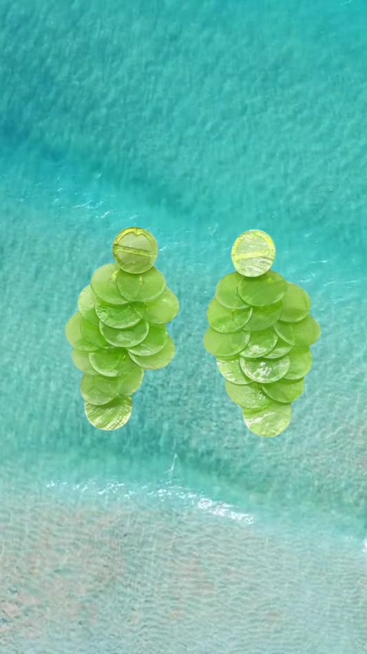 Green Shell Earrings